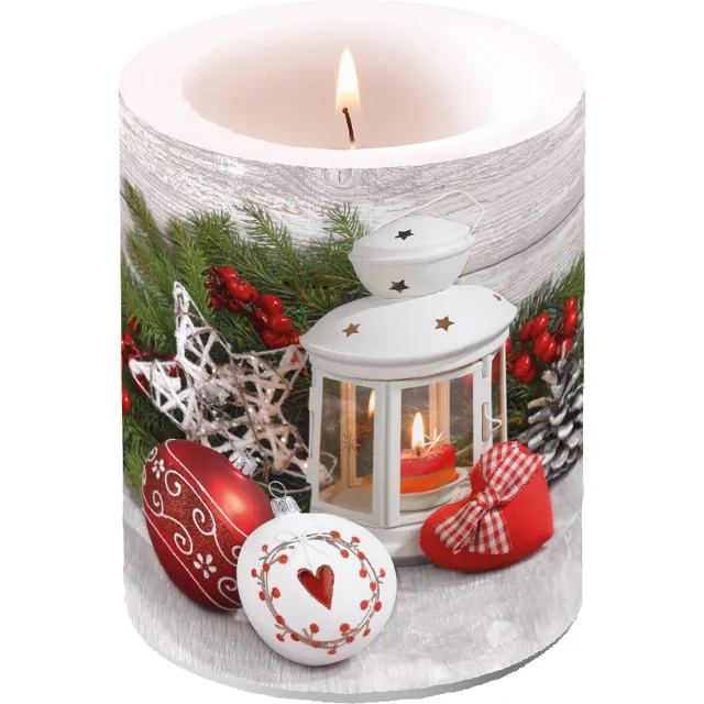 Ambiente Kaars - White Lantern - 35 branduren - Winter - Kerst Divers
