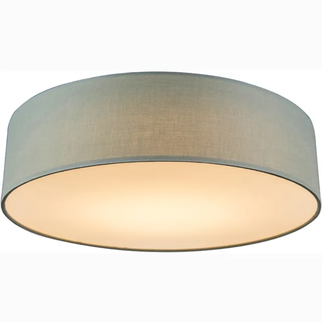 QAZQA drum led - Moderne LED Plafondlamp - 1 lichts - Ø 400 mm - Groen - Woonkamer | Slaapkamer | Keuken
