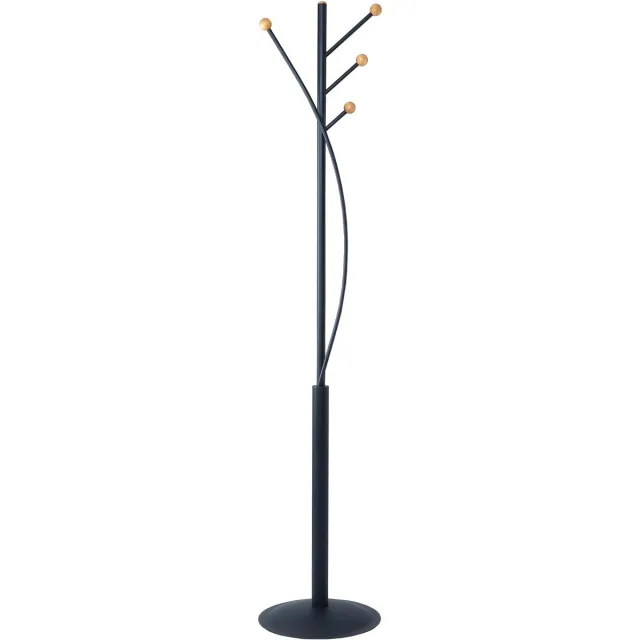 Maul kapstok Aura metaal, hoogte 180cm, 4 ophanghaken, zwart RAL9004