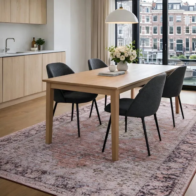Lavandoux Vloerkleed - Izgi - Beige en Terracotta - 160 x 230 cm