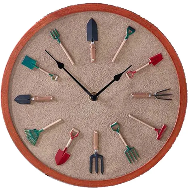 Smart Garden Products Tuinklok - Buitenklok - Garden Tools - 30 cm Bruin