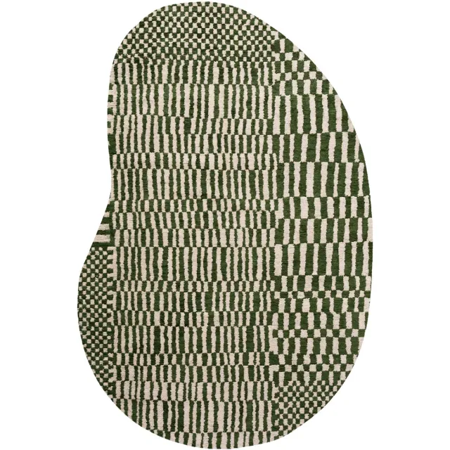 Louis de Poortere Wasbaar Binnen & Buiten Vloerkleed - 235 x 340 cm - Louis De Poortere Berber Oasis - Laagpolig Tapijt - Gerecycled PET - Made in Belgium - Circulair Groen