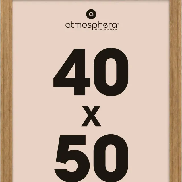 Atmosphera Fotolijstje voor een foto van 40 x 50 cm - naturel - foto frame Classico - Hout - staand en hangend