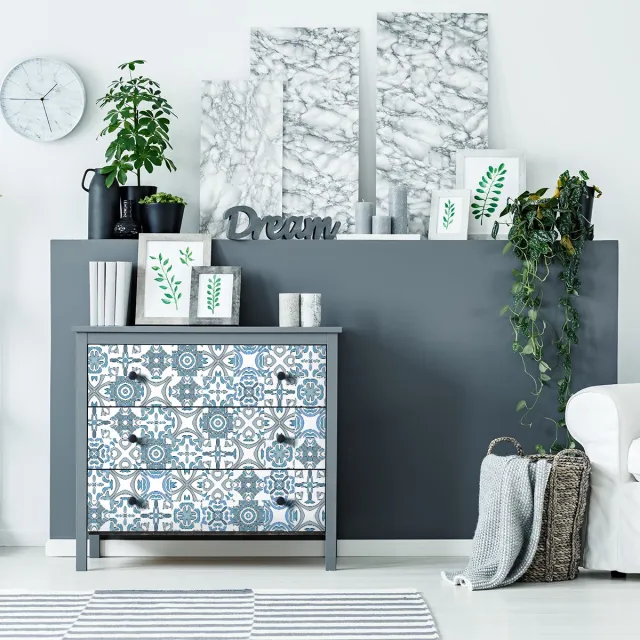 Ambiance Sticker Meubeldecoratiestickers - Zelfklevende stickers voor keuken en woonkamer - 60 Vince meubeltegelstickers - 60 stickers 15x15cm Multi color