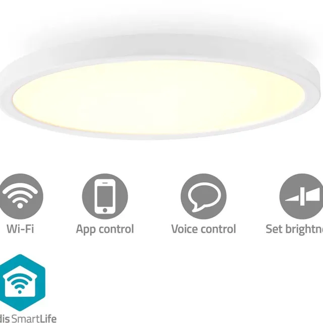 Nedis SmartLife Plafondlamp – WiFi – RGB + Wit – Ø29 cm – 1800 lm – IP20