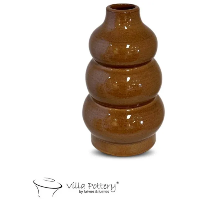 Villa Pottery Vaas - Villa Pottery - Decoratie - Woondecoratie - Vogelvaas - Keramiek - Waterdicht - Sweden 3_1 Moka Bruin