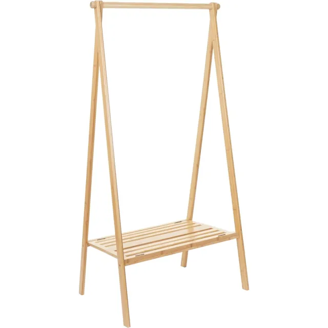 MCW Staande kapstok MCW-B82, kapstok, bamboe opvouwbaar 150x84x57cm bruin