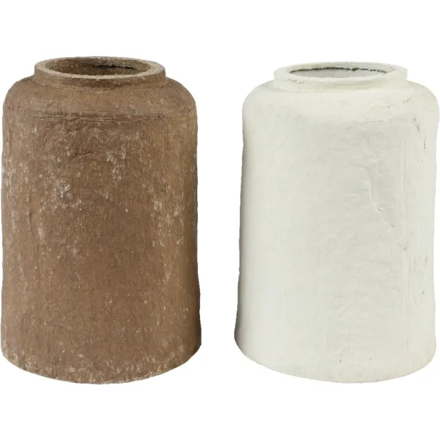 Kaemingk papieren vaas 2 kleuren assorti Ø 15,5 cm - H 21 cm