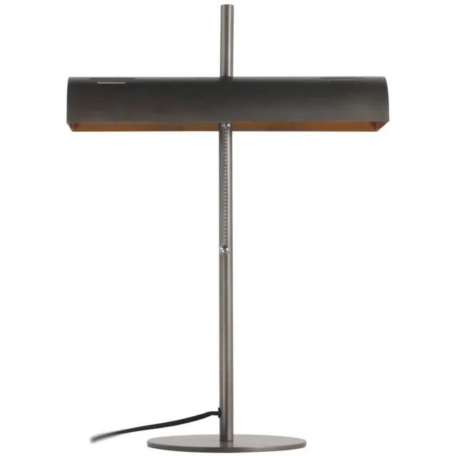 Lucande bureaulamp - 2lichts - Metaal - H: 50 cm - E27 - donkergrijs metallic