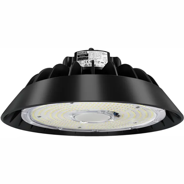 BES LED LED UFO High Bay Premium - Rinzu Prem - 200W - High Lumen 150 LM/W - Magazijnverlichting - Dimbaar - Waterdicht IP65 - Natuurlijk Wit 4000K - Aluminium - Philips Driver Zwart