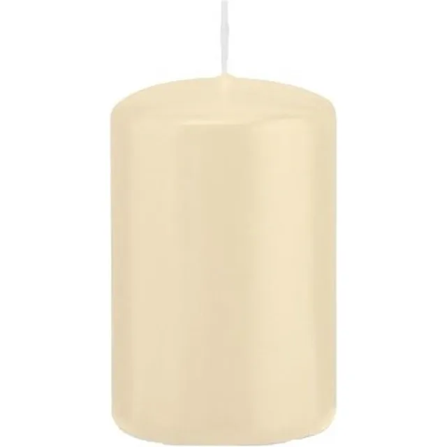 Trend Candles Cilinderkaars/stompkaars - cremewit - 5 x 8 cm - 18 branduren - met brandvertragende folie