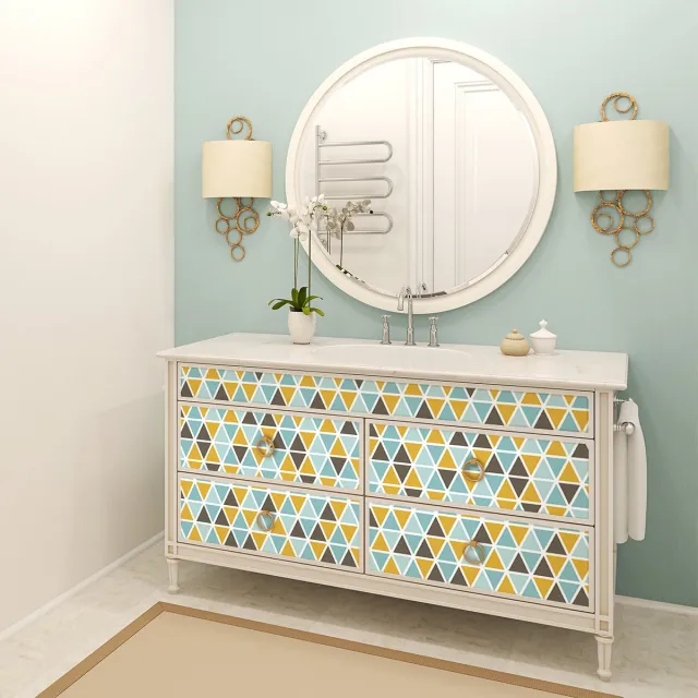 Ambiance Sticker Halvor Scandinavische meubelsticker, 60 x 90 cm Multi color