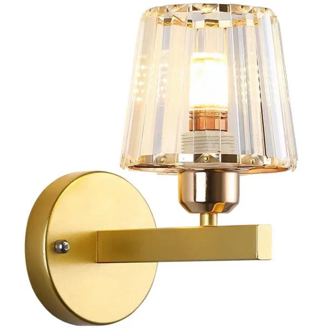 KZQ E27 IJzeren Trapezium Wandlamp Plafondlamp - Vierkant Design - Dimbaar - Voor Slaapkamer Hal Woonkamer - Goud geel.4