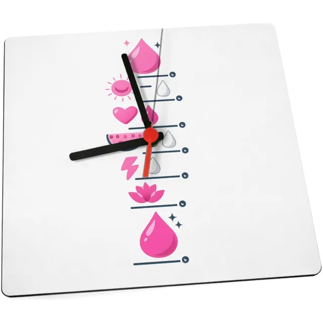 Mr Cadeautjes Klok 19 x 19 - design Motiverende dagindeling voor focus en energie | cadeau Wit
