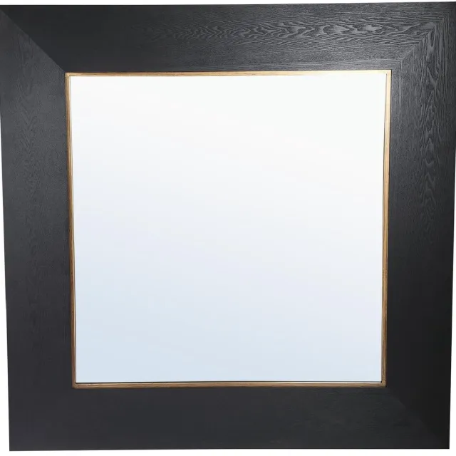 PTMD Spiegel Tiess - Zwart - 139.5x4x139.5cm