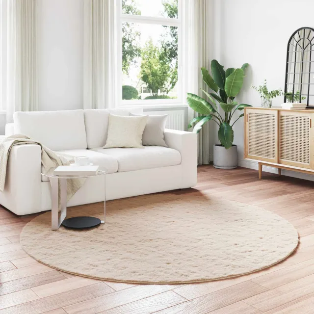 vidaXL Antislip vloerkleed van imitatie konijnenbont OLITE Beige, foto 2