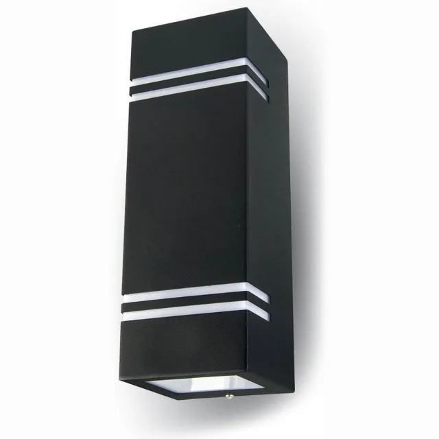 V-tac VT-7662-B Buiten Wandlamp - Up-Down Wandbevestigingen - GU10 Houder - IP44 - Mat Zwart