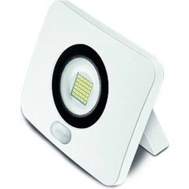 ABC-Led 10W LED Schijnwerper Flat PIR Sensor - IP65 1000 Lumen - Koud Wit - Wit