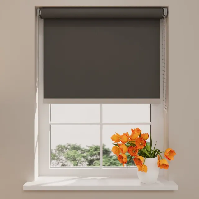 DTCH Rolgordijn Easy Soft - Verduisterend - Dark Grey - 180 x 190
