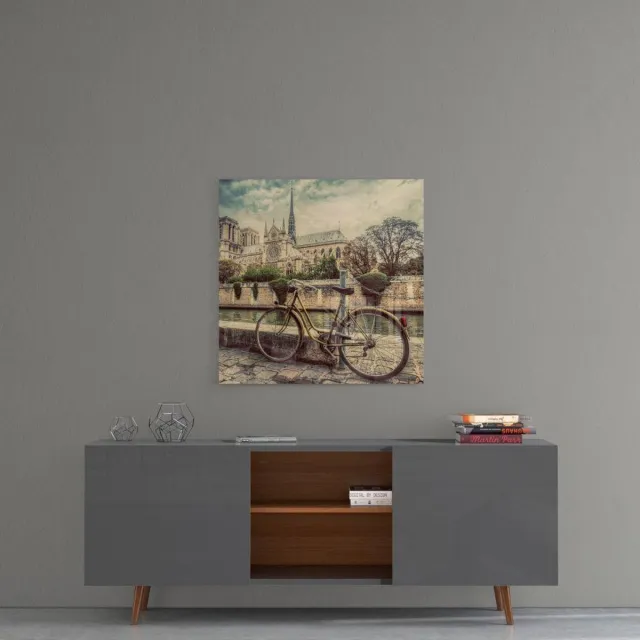 Insigne Art Insigne Glazen Schilderijen - Fiets Glasschilderij -50×50 cm Meerkleurig