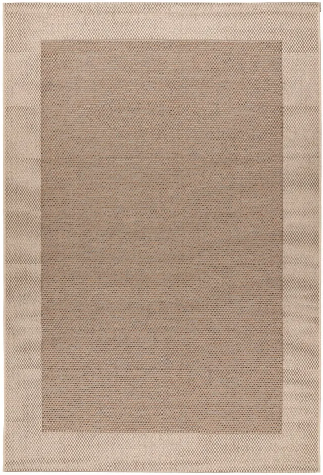 Padiro platgeweven designvloerkleed 80 x 150 cm - lichtbeige - modern geometrisch patroon - voor binnen en buiten - voor vloerverwarming - van polypropyleen