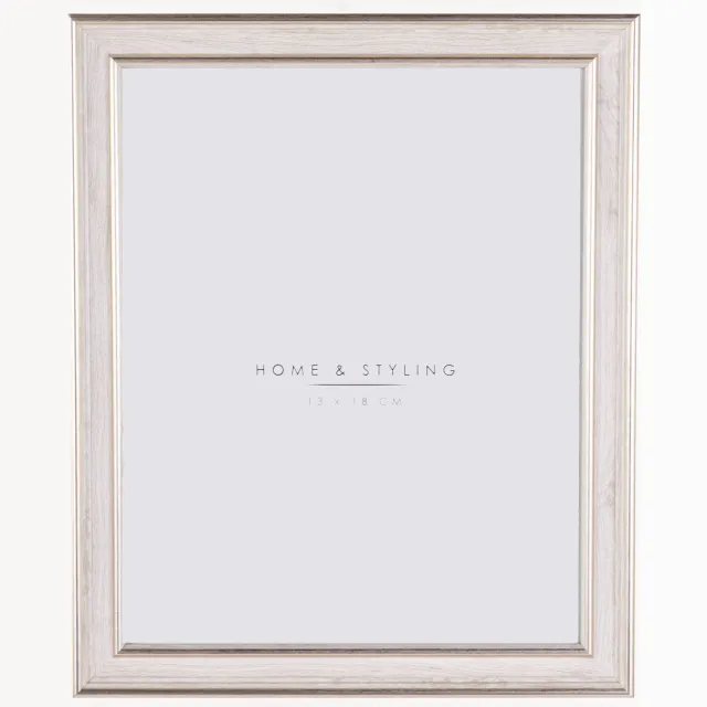 Home & Styling Collection Home Styling Collection - Fotolijst, imitatie gebleekt hout, voor foto 13 x 18 cm Wit