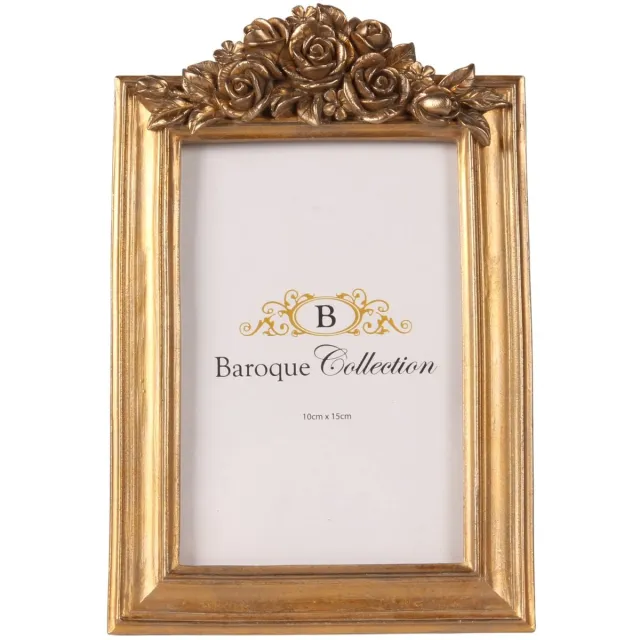Baroque Fotolijst - Fotolijst 10 x 15 cm - Goud - Resin - 21.5x14x3 - Polyresin