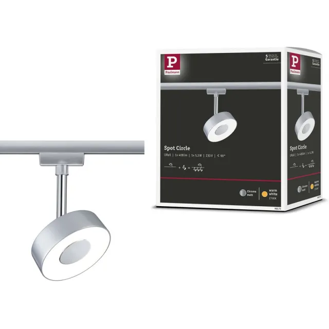 Paulmann URail Railspot Circle 250lm 5,3W 2700K 230V Chroom mat
