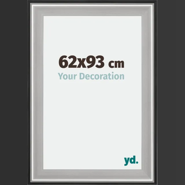 yd. Your Decoration - Fotolijst 62x93 cm - Hout - Zwart Zilver Gepolijst - Birmingham
