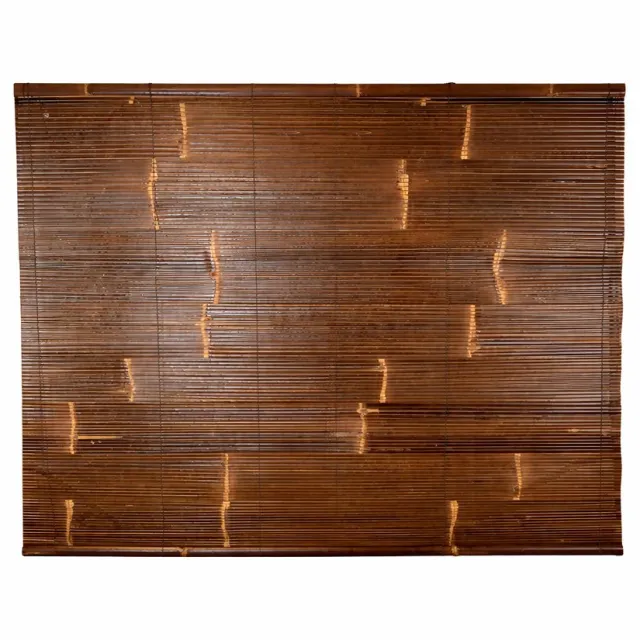 tuinchamp Rolgordijn bamboe zwart 200 x 200 cm - Bamboe rolgordijn voor buiten en binnen - Bamboe rolgordijnen - Natuurlijk rolgordijn hout - Natuurlijke uitstraling