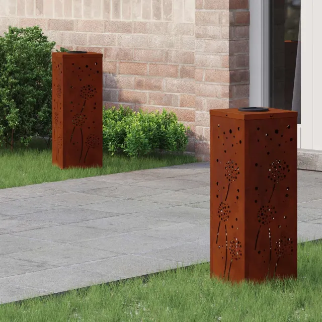 vidaXL Solar LED Pad Licht 2 st Warmwit 18 x 18 x 50 cm Sienna