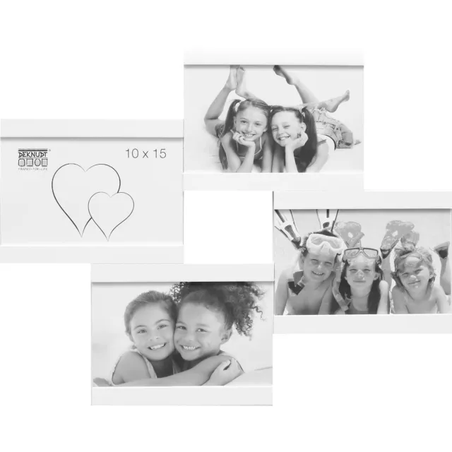 Deknudt Frames multifotolijst S68RK1 P4 - wit - voor 4 foto's 10x15 cm