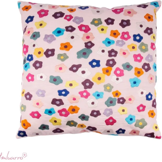 Imbarro Home & Fashion Imbarro - Kussen - Sierkussen - Bloom - 100% Katoen - 50x50cm Ecru
