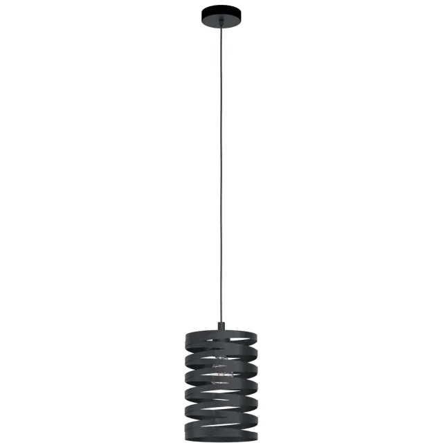 EGLO Cremella Hanglamp - E27(excl.) - industrieel - Ø18 cm - Zwart Zwart;