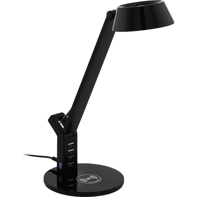EGLO Banderalo Tafellamp - LED - Qi lader - 40,5 cm - Zwart - Dimbaar