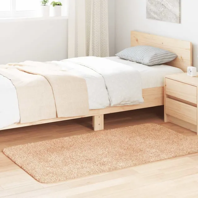 vidaXL Hoogpolig vloerkleed NAVARRA 80x150 cm polyester beige, foto 2