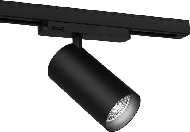 Qualu LED Railverlichting - Track Spot - 10W - Rimo Gravix - Natuurlijk Wit 4000K - 3 Fase - Rond - Mat Zwart - Aluminium