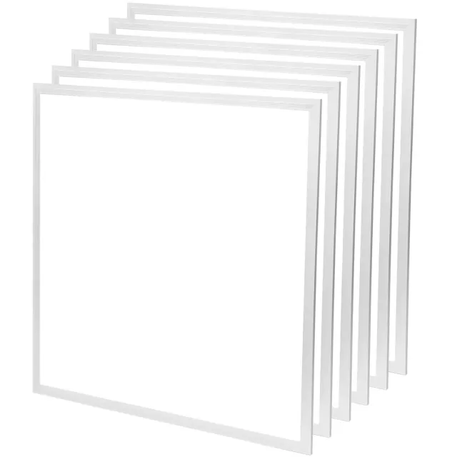 Velvalux LED Paneel 60x60 6 Pack - Velvalux Lumis - LED Paneel Systeemplafond - Helder/Koud Wit 6000K - 36W - Inbouw - Vierkant - Wit - Flikkervrij