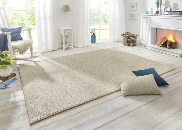 flycarpets Tufted Vloerkleed - Wollen Look - Creme - 80x200 cm