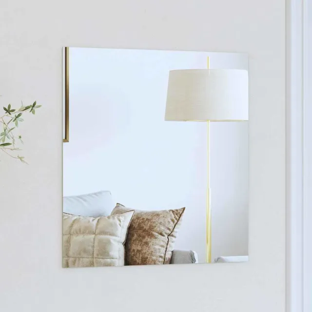 vidaXL Wandspiegel 50 x 50 cm gehard glas Vierkant Transparent