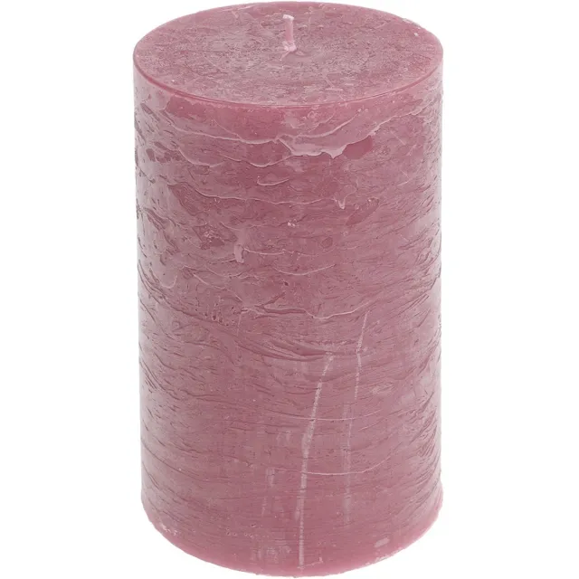 Viana Effen gekleurde kaarsen antiek roze 85x150mm 2st, 2 Stück