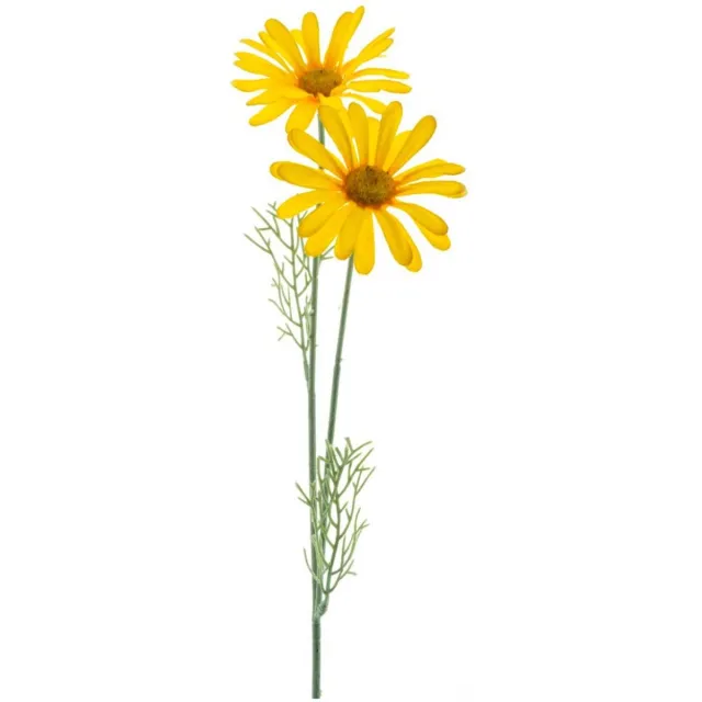 Nova Nature Kunstbloem Madeliefje - gele zijde - 56 cm Meerkleurig