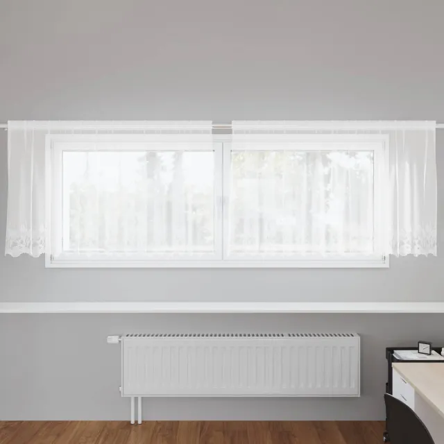 vidaXL Kantgordijn Wit 120 x 300 cm Polyester