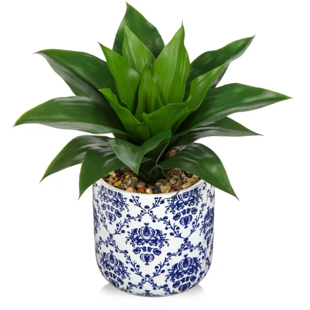 Unyqoos Stijlvolle kunstplant met realistische agave voor interieurdecoratie Groen