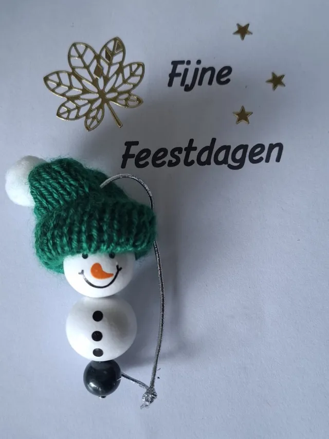 mineraa Sneeuwpop "Mosagaat" Boomversiering groen
