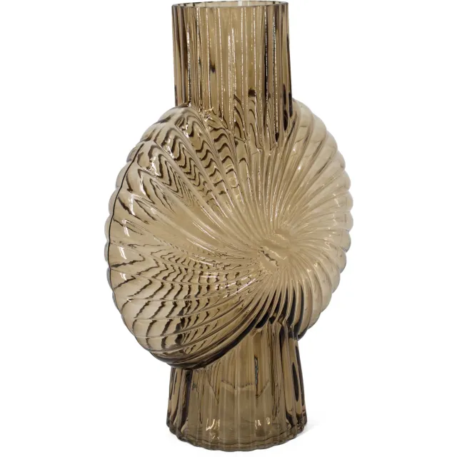 homebound by ky Glazen vaas schelp roest | bloemenvaas