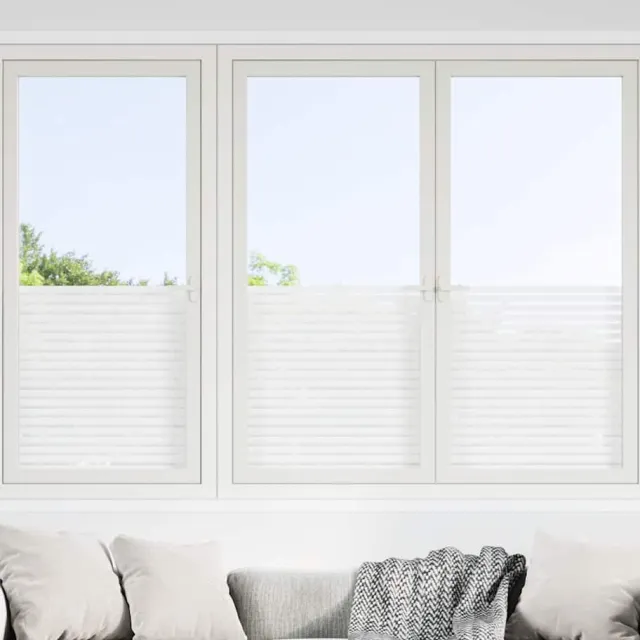 vidaXL Raamfolies 4 st mat strepenpatroon PVC transparent