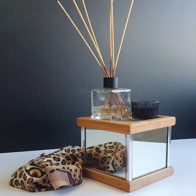 DECORITA Kandelaar | Spiegel Kandelaar - Kandelaar | 14cm x 12cm