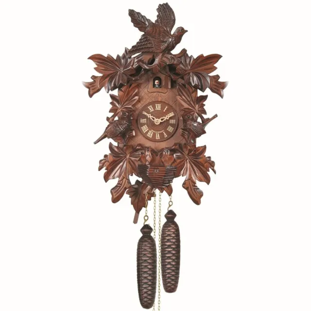 Engstler 640_Q - Koekoeksklok - Kwarts - Notenhout - 43 cm