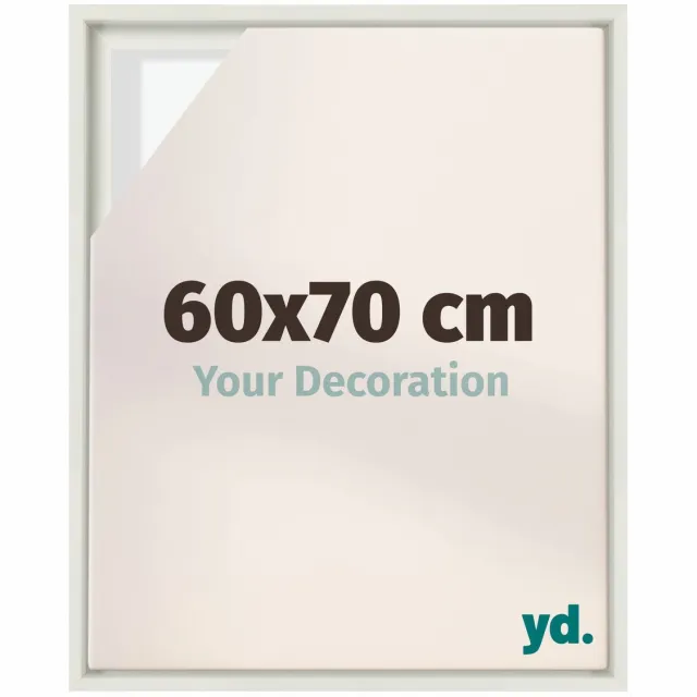 yd, Baklijst 60x70 cm Wit Mat - Lijst voor Canvasdoek - MDF Lyon